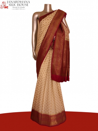 Handloom Pure Moonga Tussar Silk Saree